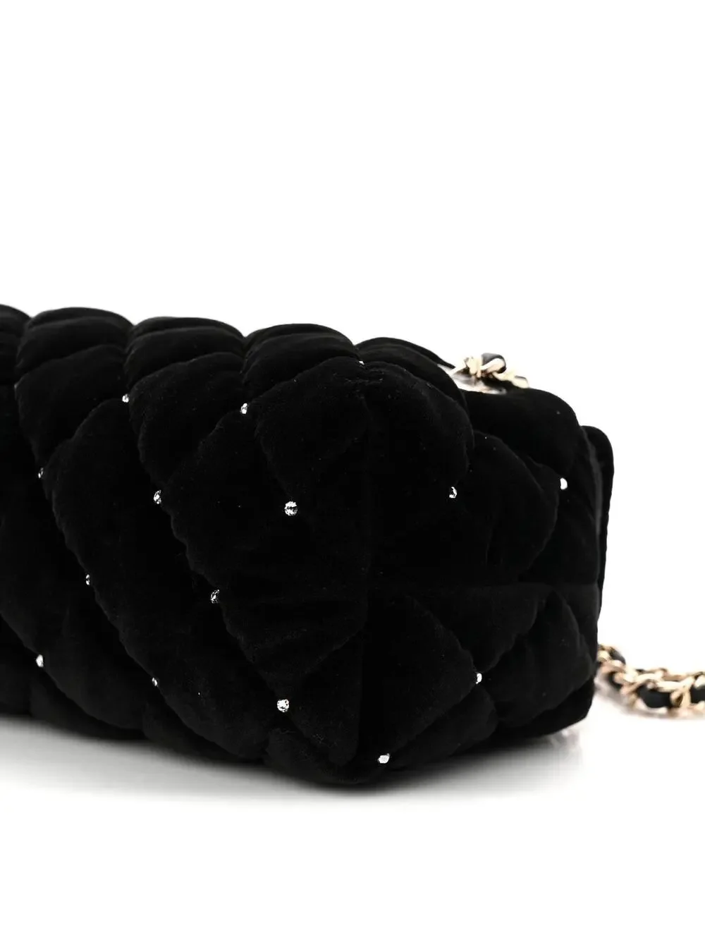Chanel Velvet Diamanté Quilted Wristlet #323743C19B